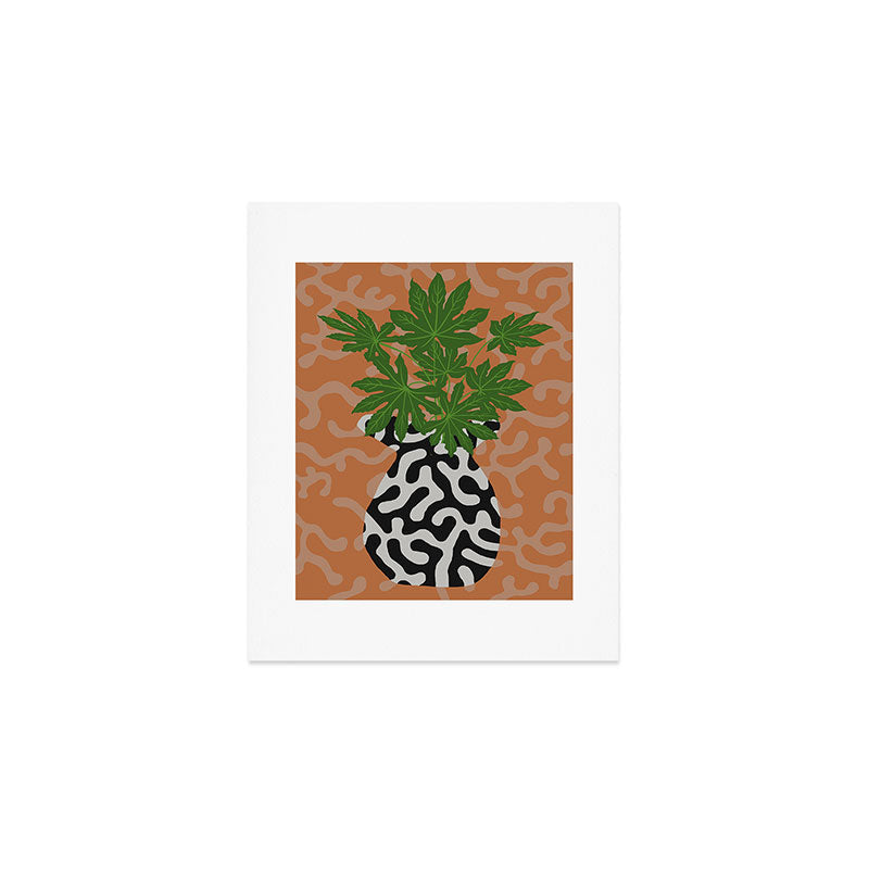 Coco de Paris Green plant retro style 2 Art Print