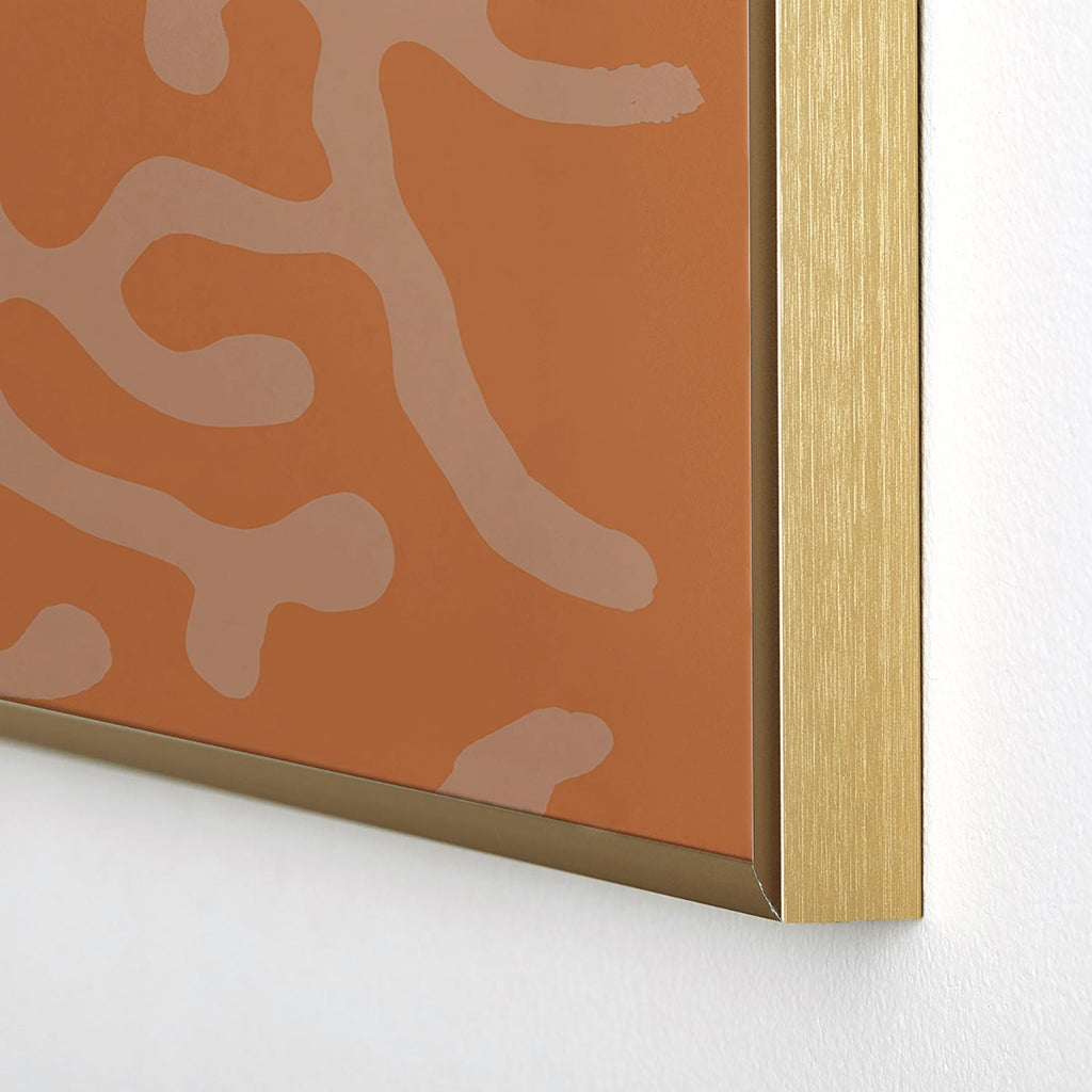 Coco de Paris Green plant retro style 2 Square Metal Framed Art Print