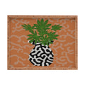 Coco de Paris Green plant retro style 2 Rectangular Tray