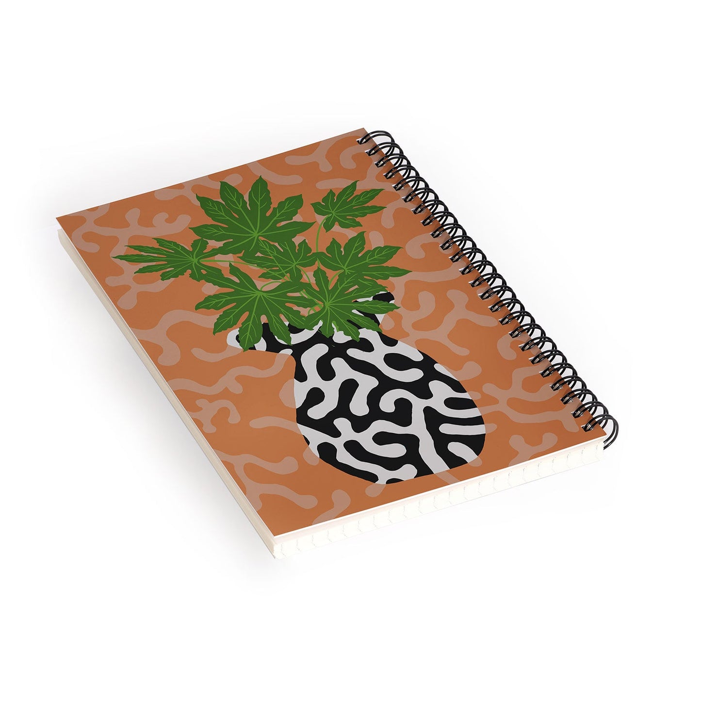 Coco de Paris Green plant retro style 2 Spiral Notebook