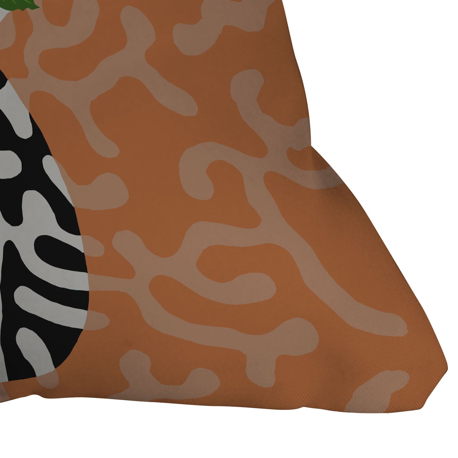 Coco de Paris Green plant retro style 2 Outdoor Throw Pillow