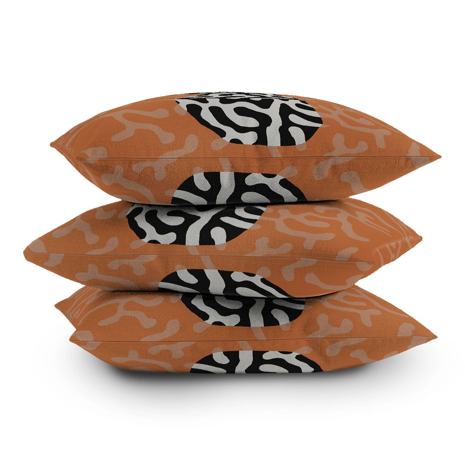 Coco de Paris Green plant retro style 2 Throw Pillow