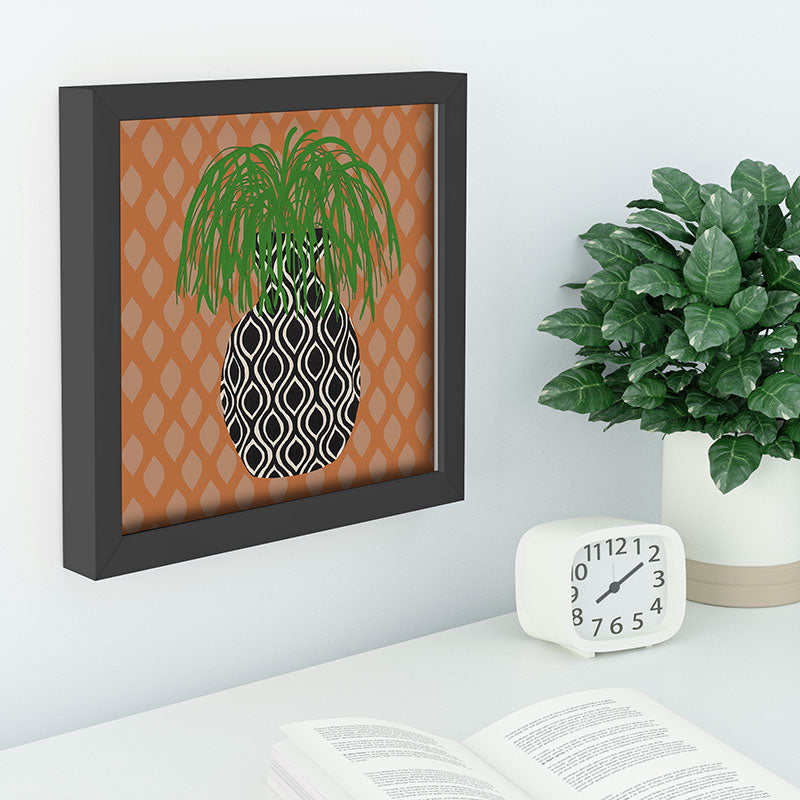 Coco de Paris Green plant retro style 3 Recessed Framing Square