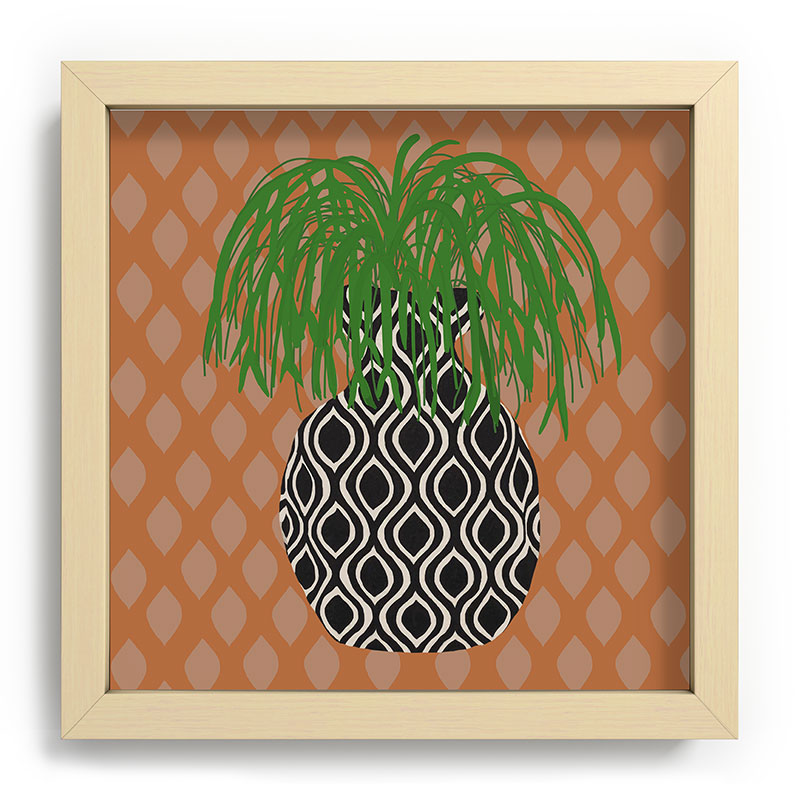 Coco de Paris Green plant retro style 3 Recessed Framing Square