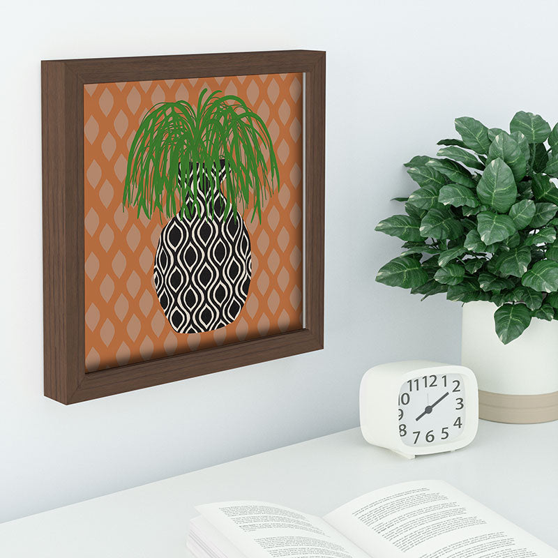 Coco de Paris Green plant retro style 3 Recessed Framing Square