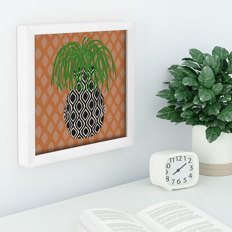 Coco de Paris Green plant retro style 3 Recessed Framing Square