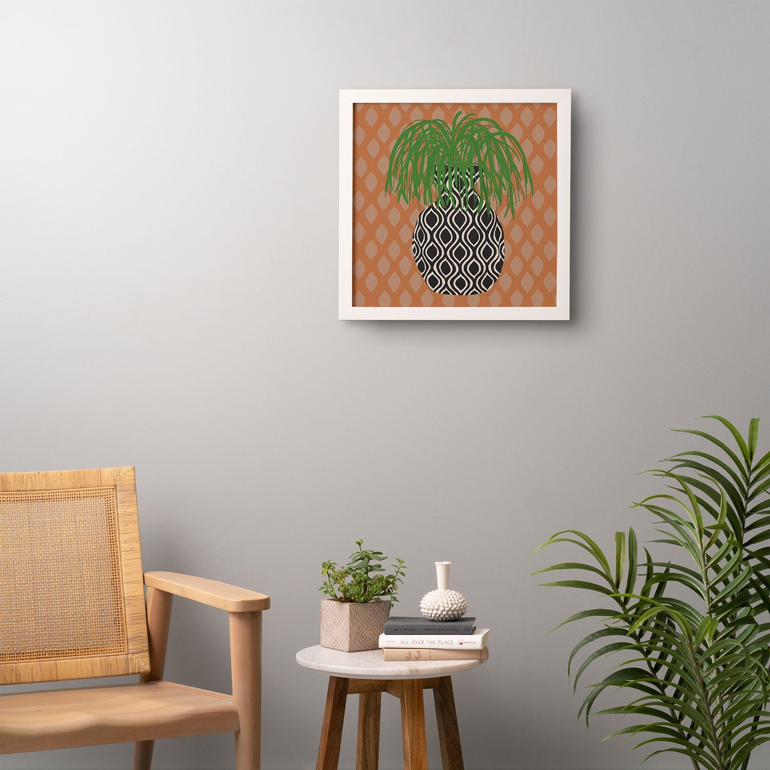 Coco de Paris Green plant retro style 3 Framed Wall Art