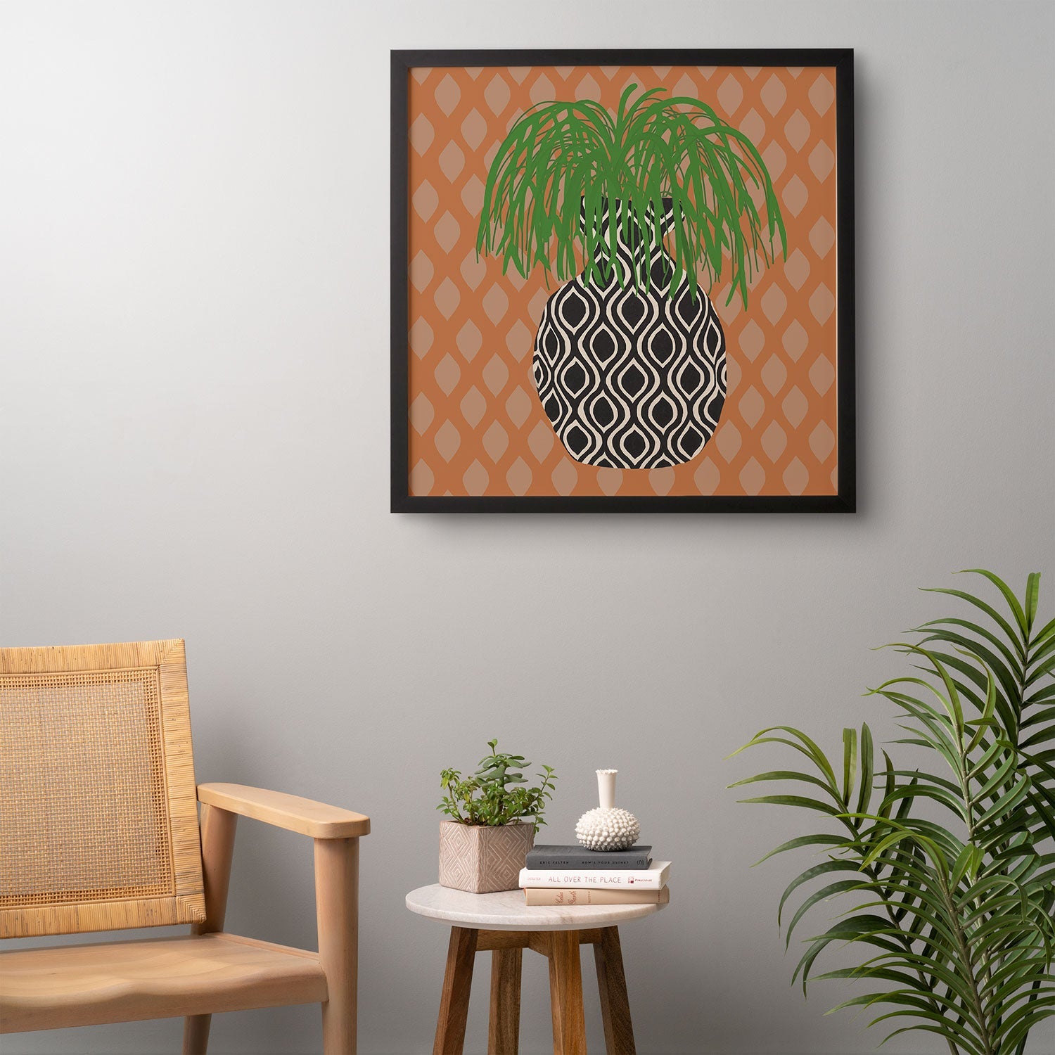 Coco de Paris Green plant retro style 3 Framed Wall Art