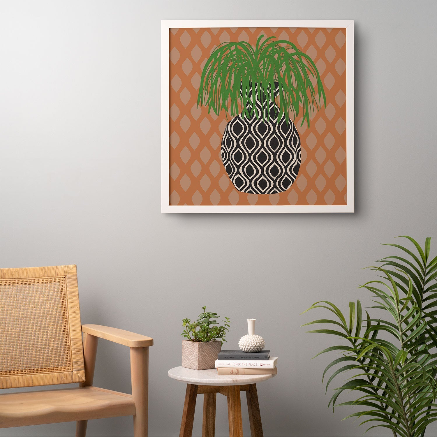 Coco de Paris Green plant retro style 3 Framed Wall Art