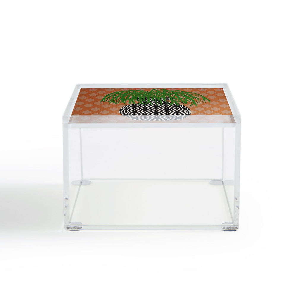 Coco de Paris Green plant retro style 3 Acrylic Box