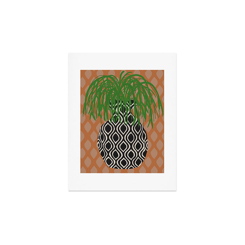 Coco de Paris Green plant retro style 3 Art Print