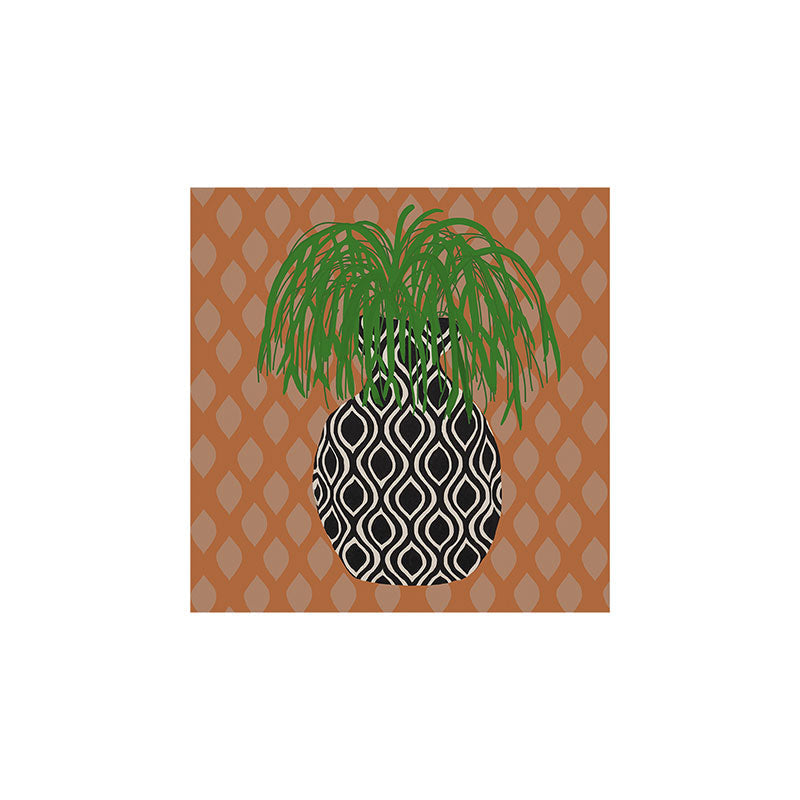 Coco de Paris Green plant retro style 3 Art Print