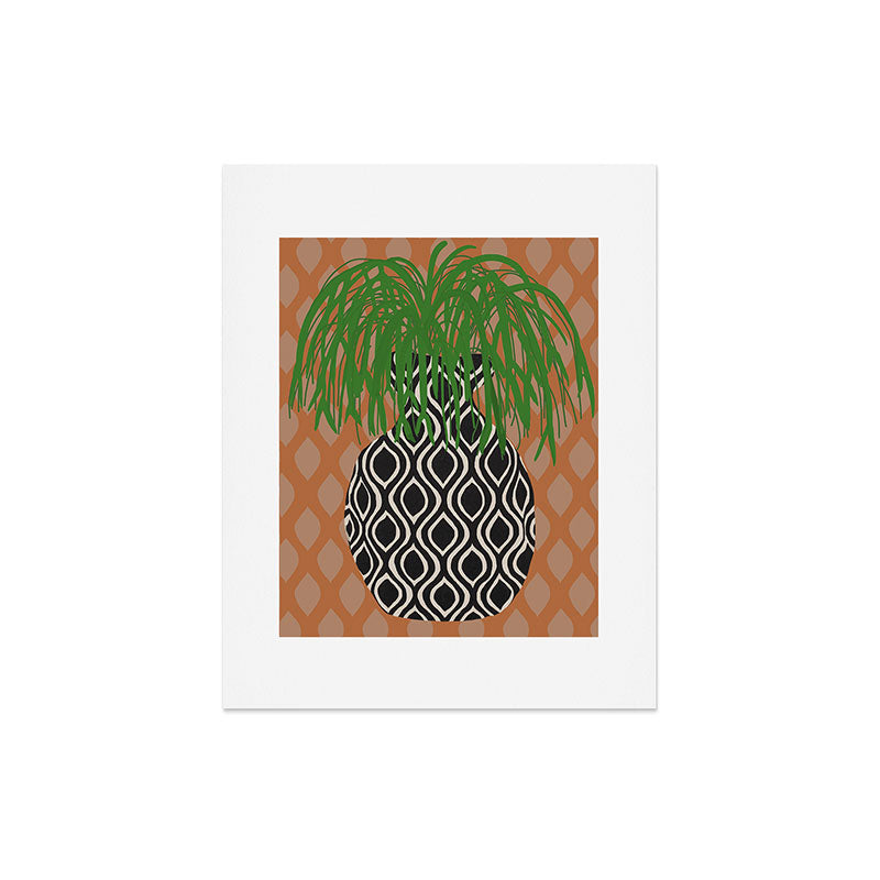 Coco de Paris Green plant retro style 3 Art Print