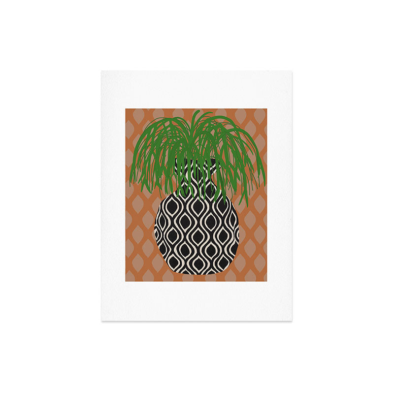 Coco de Paris Green plant retro style 3 Art Print