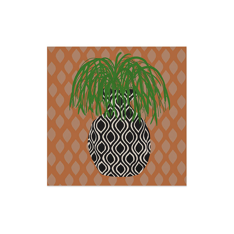 Coco de Paris Green plant retro style 3 Art Print