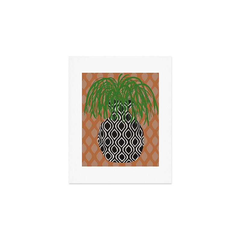 Coco de Paris Green plant retro style 3 Art Print