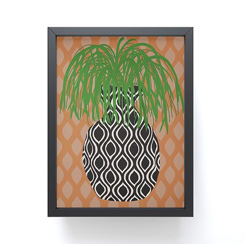 Coco de Paris Green plant retro style 3 Framed Mini Art Print
