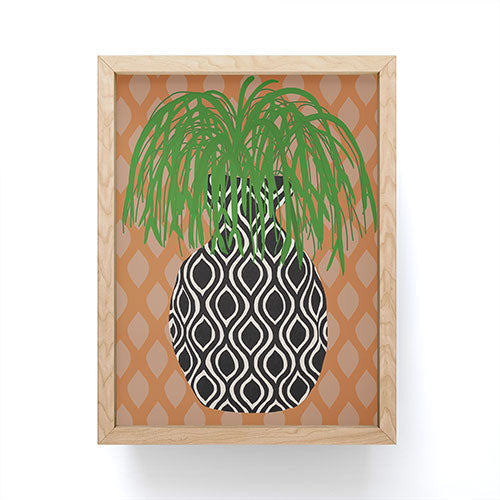 Coco de Paris Green plant retro style 3 Framed Mini Art Print
