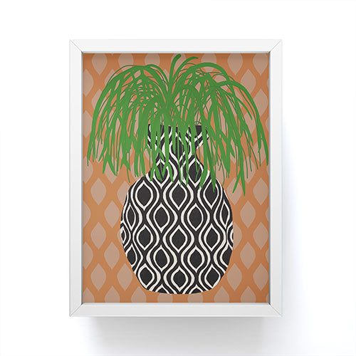 Coco de Paris Green plant retro style 3 Framed Mini Art Print