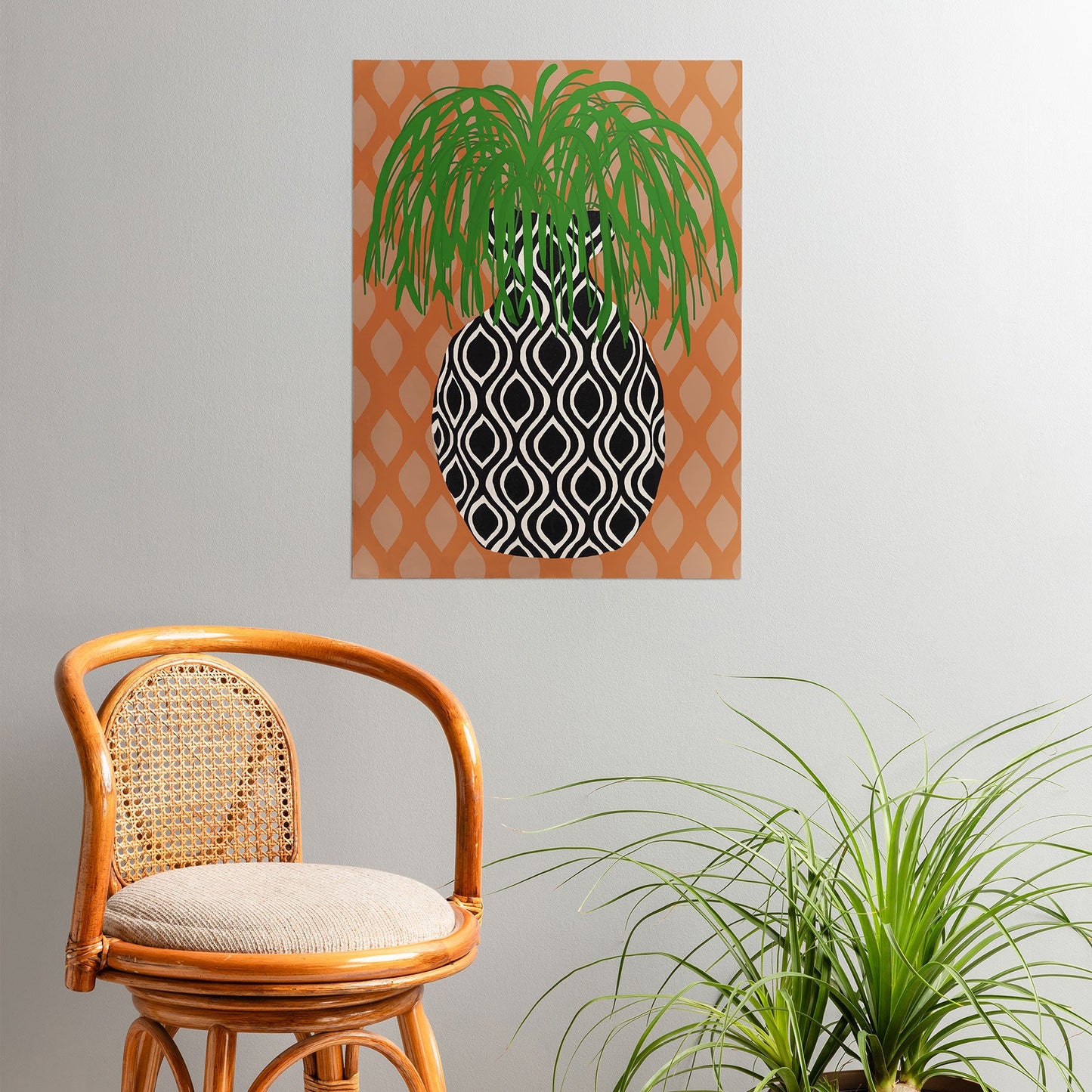 Coco de Paris Green plant retro style 3 Poster