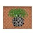 Coco de Paris Green plant retro style 3 Rectangular Tray