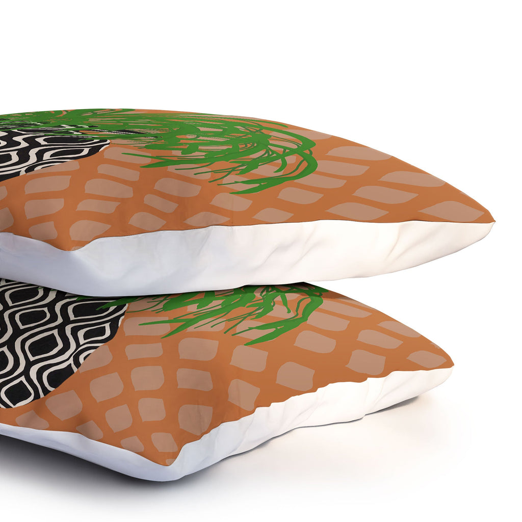 Coco de Paris Green plant retro style 3 Pillow Shams