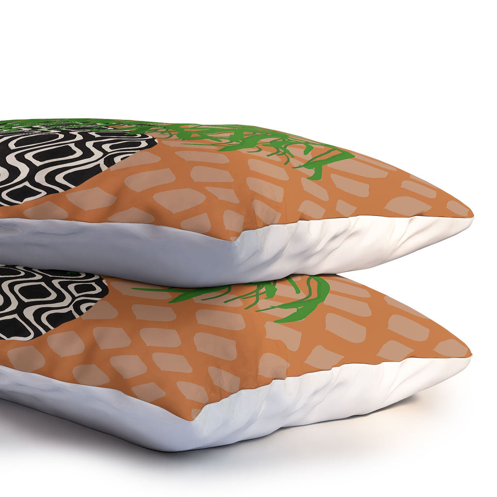 Coco de Paris Green plant retro style 3 Pillow Shams