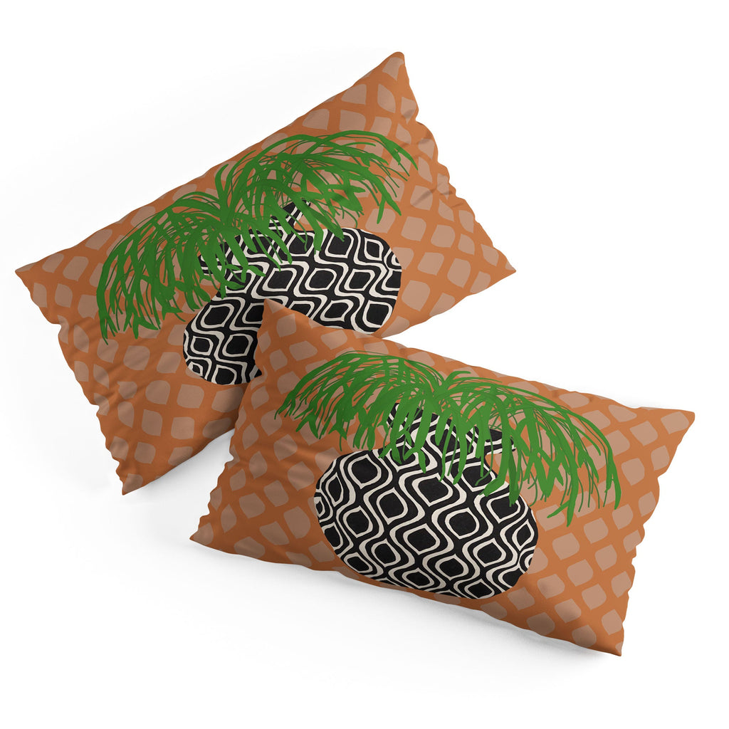 Coco de Paris Green plant retro style 3 Pillow Shams