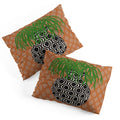 Coco de Paris Green plant retro style 3 Pillow Shams
