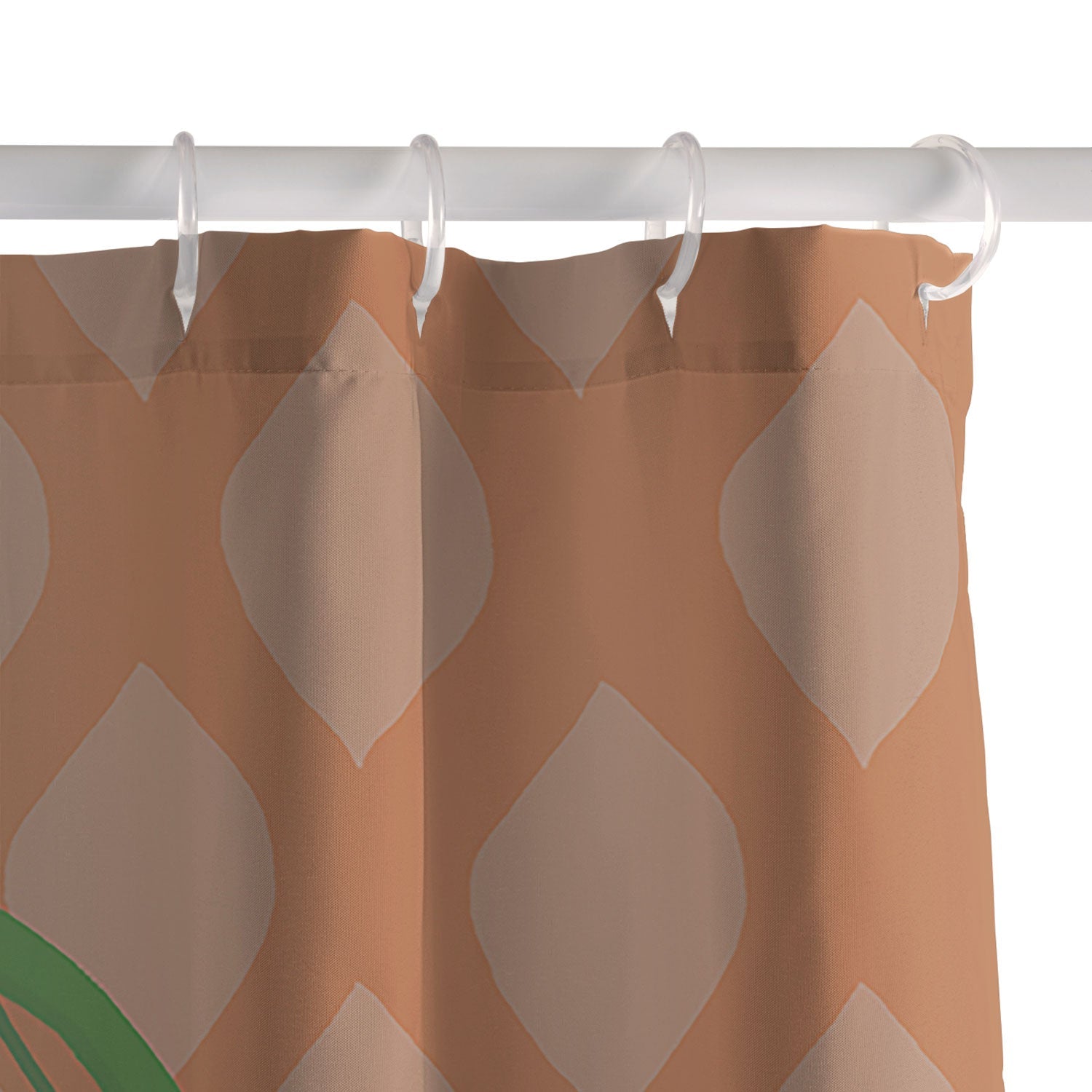 Coco de Paris Green plant retro style 3 Shower Curtain