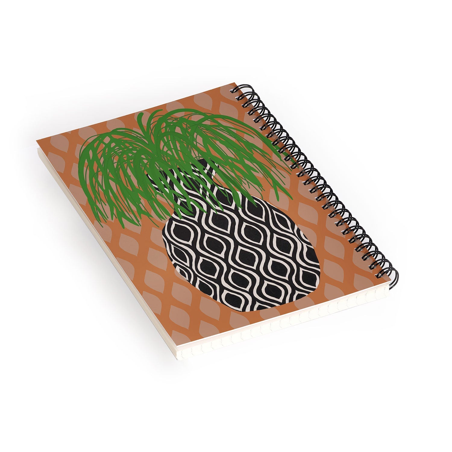 Coco de Paris Green plant retro style 3 Spiral Notebook