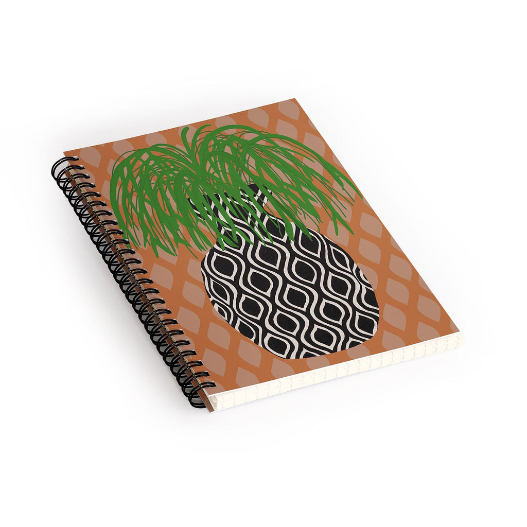 Coco de Paris Green plant retro style 3 Spiral Notebook
