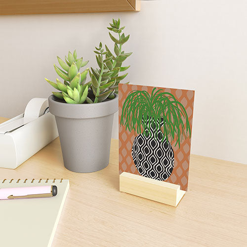 Coco de Paris Green plant retro style 3 Mini Art Print