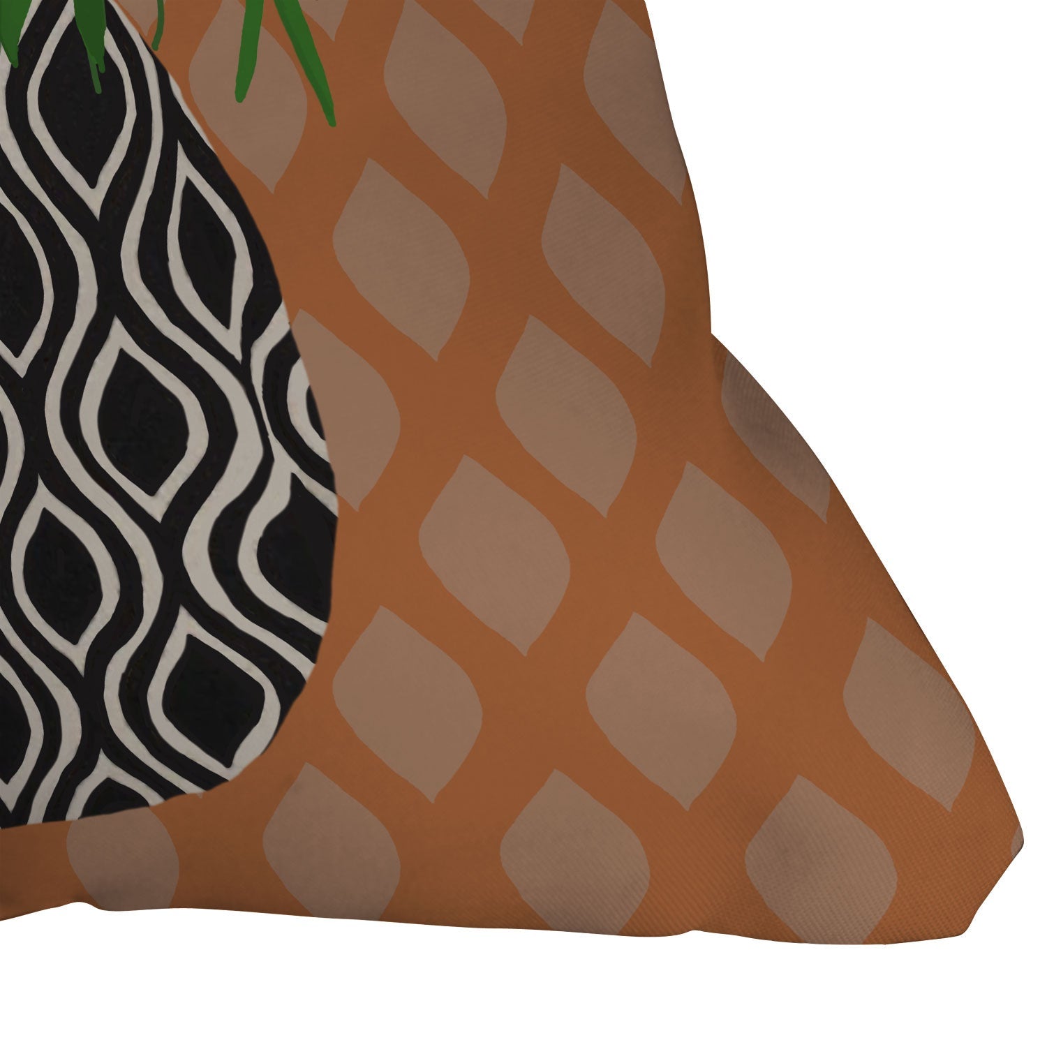 Coco de Paris Green plant retro style 3 Outdoor Throw Pillow