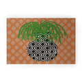 Coco de Paris Green plant retro style 3 Welcome Mat