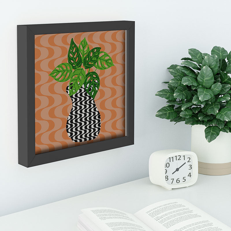 Coco de Paris Green plant retro style 4 Recessed Framing Square