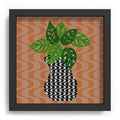 Coco de Paris Green plant retro style 4 Recessed Framing Square
