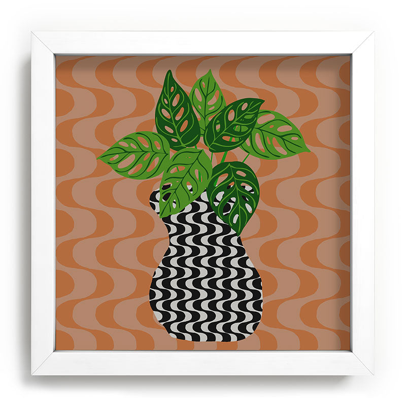 Coco de Paris Green plant retro style 4 Recessed Framing Square