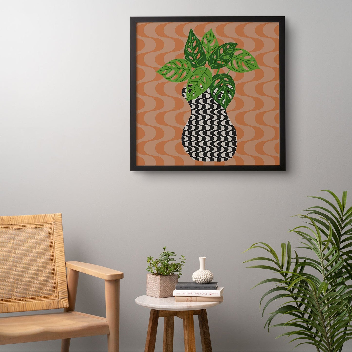 Coco de Paris Green plant retro style 4 Framed Wall Art