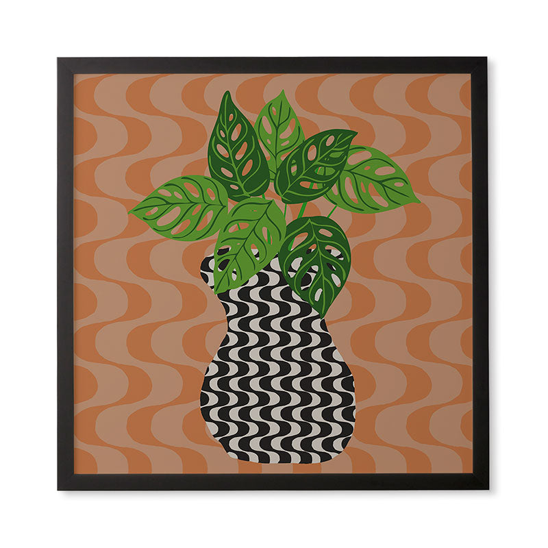 Coco de Paris Green plant retro style 4 Framed Wall Art