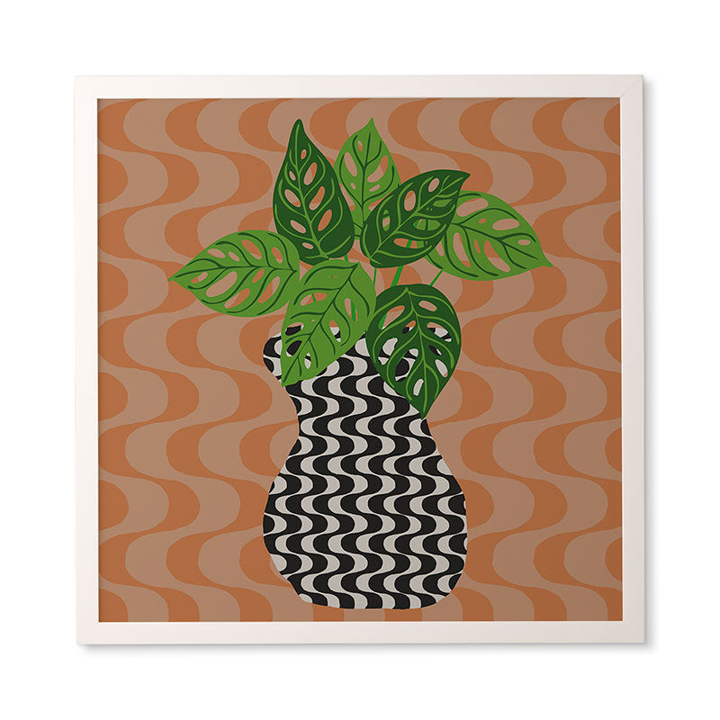 Coco de Paris Green plant retro style 4 Framed Wall Art