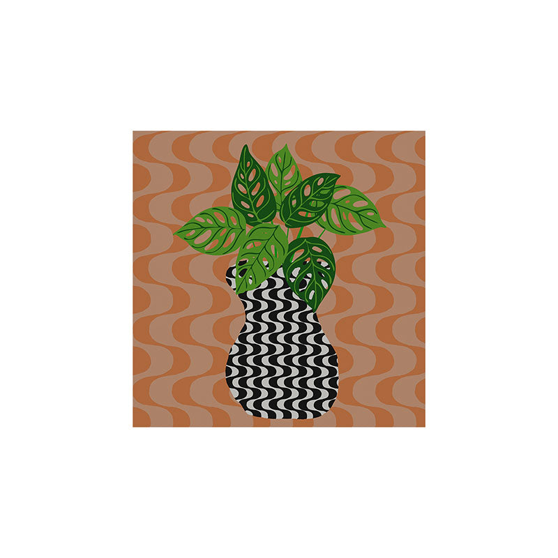 Coco de Paris Green plant retro style 4 Art Print