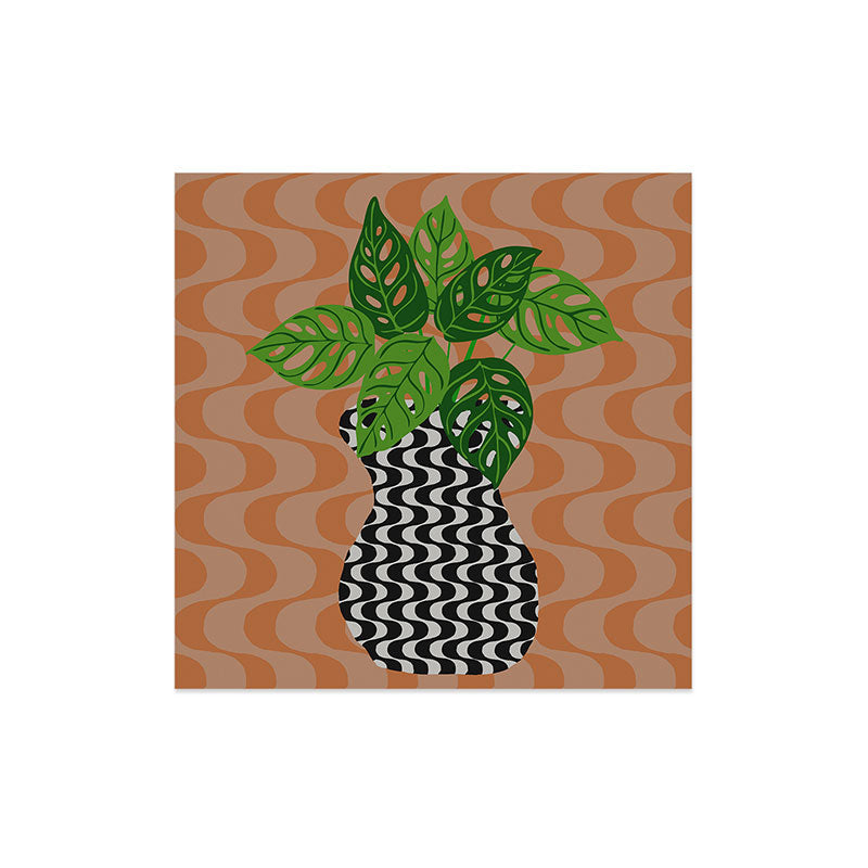Coco de Paris Green plant retro style 4 Art Print