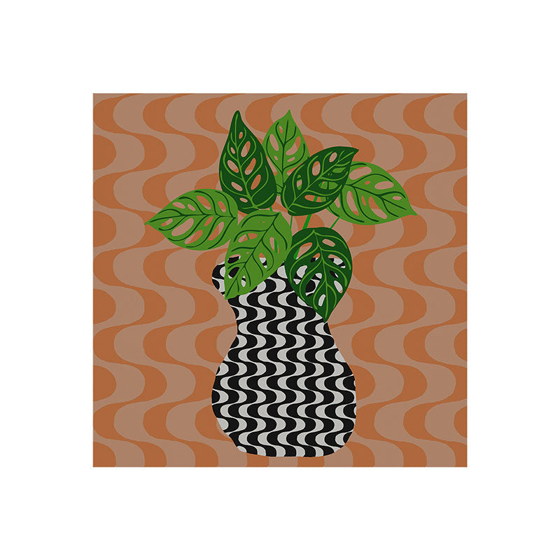 Coco de Paris Green plant retro style 4 Art Print