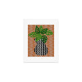 Coco de Paris Green plant retro style 4 Art Print