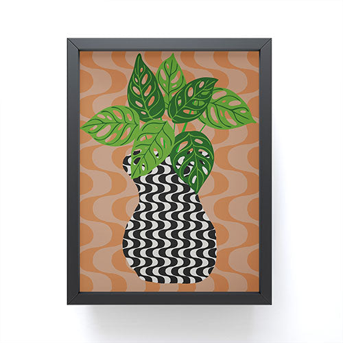 Coco de Paris Green plant retro style 4 Framed Mini Art Print