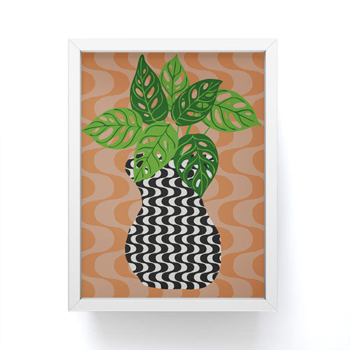 Coco de Paris Green plant retro style 4 Framed Mini Art Print