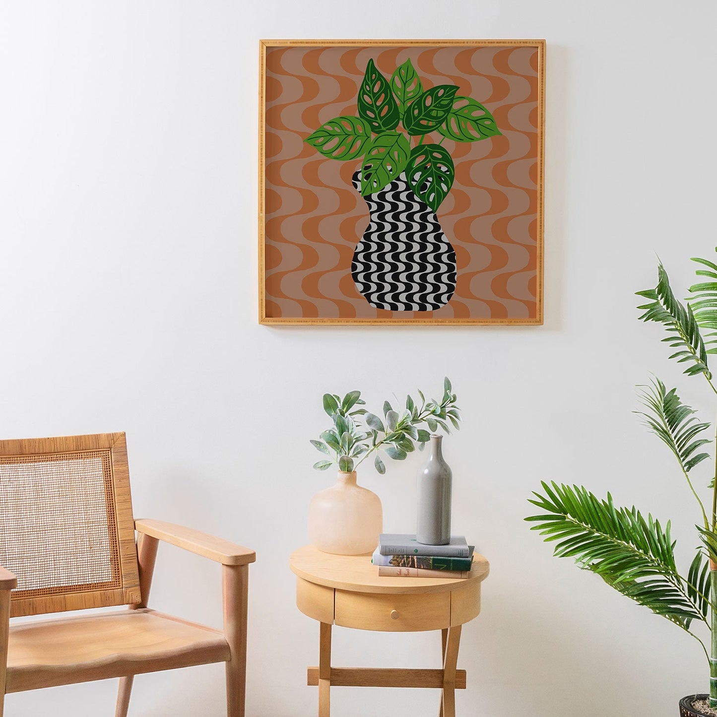 Coco de Paris Green plant retro style 4 Framed Wall Art