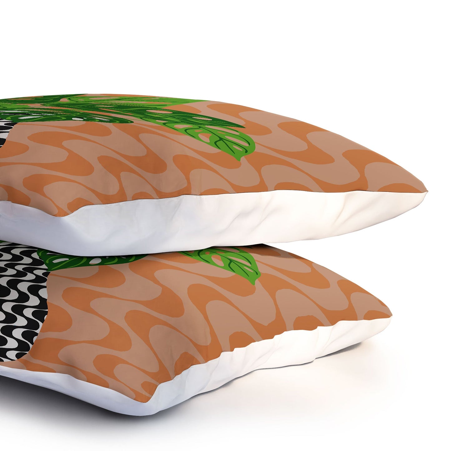 Coco de Paris Green plant retro style 4 Pillow Shams