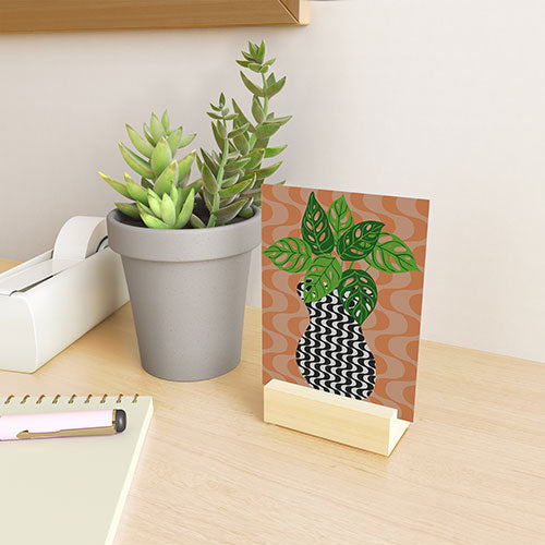 Coco de Paris Green plant retro style 4 Mini Art Print